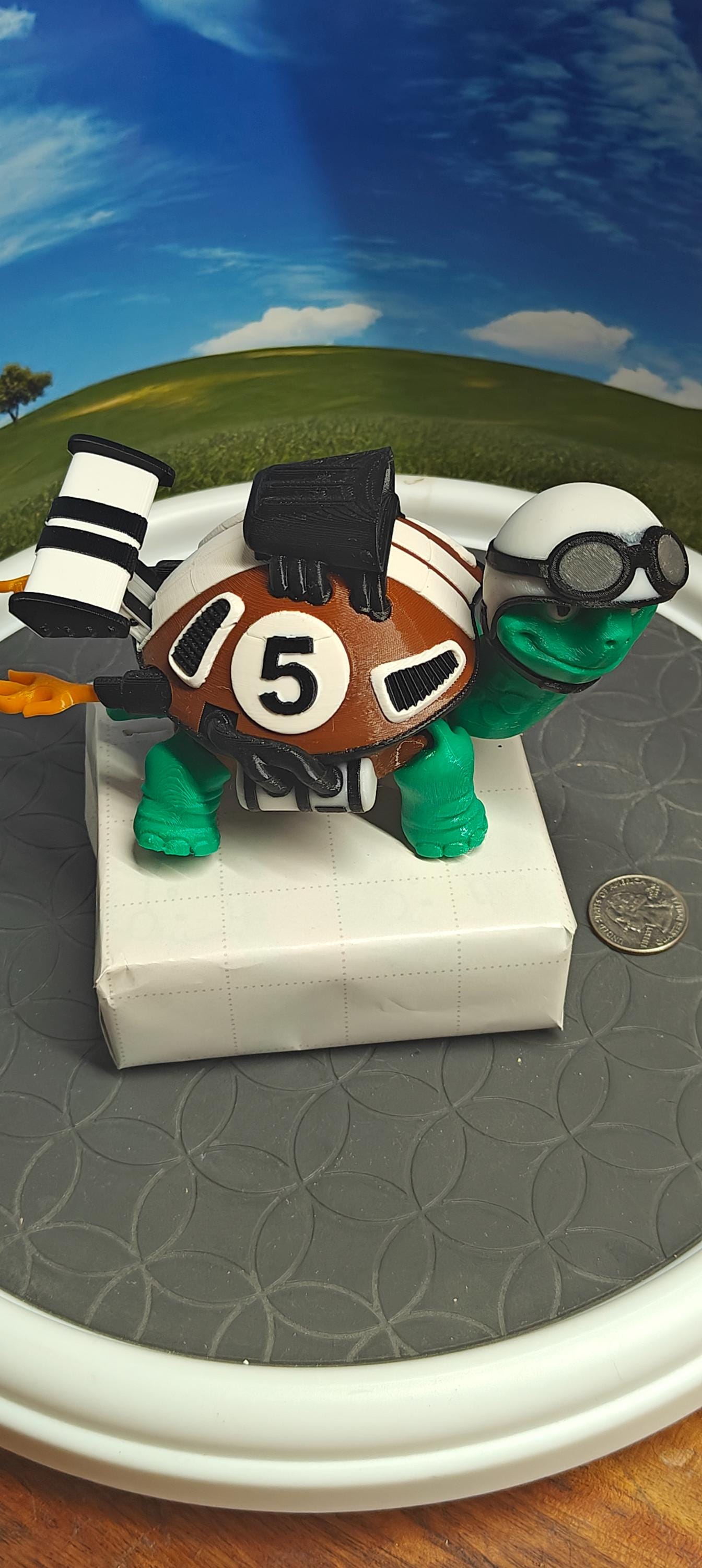 Racing Tortoise Toy Turtle with Removable Shell Storage