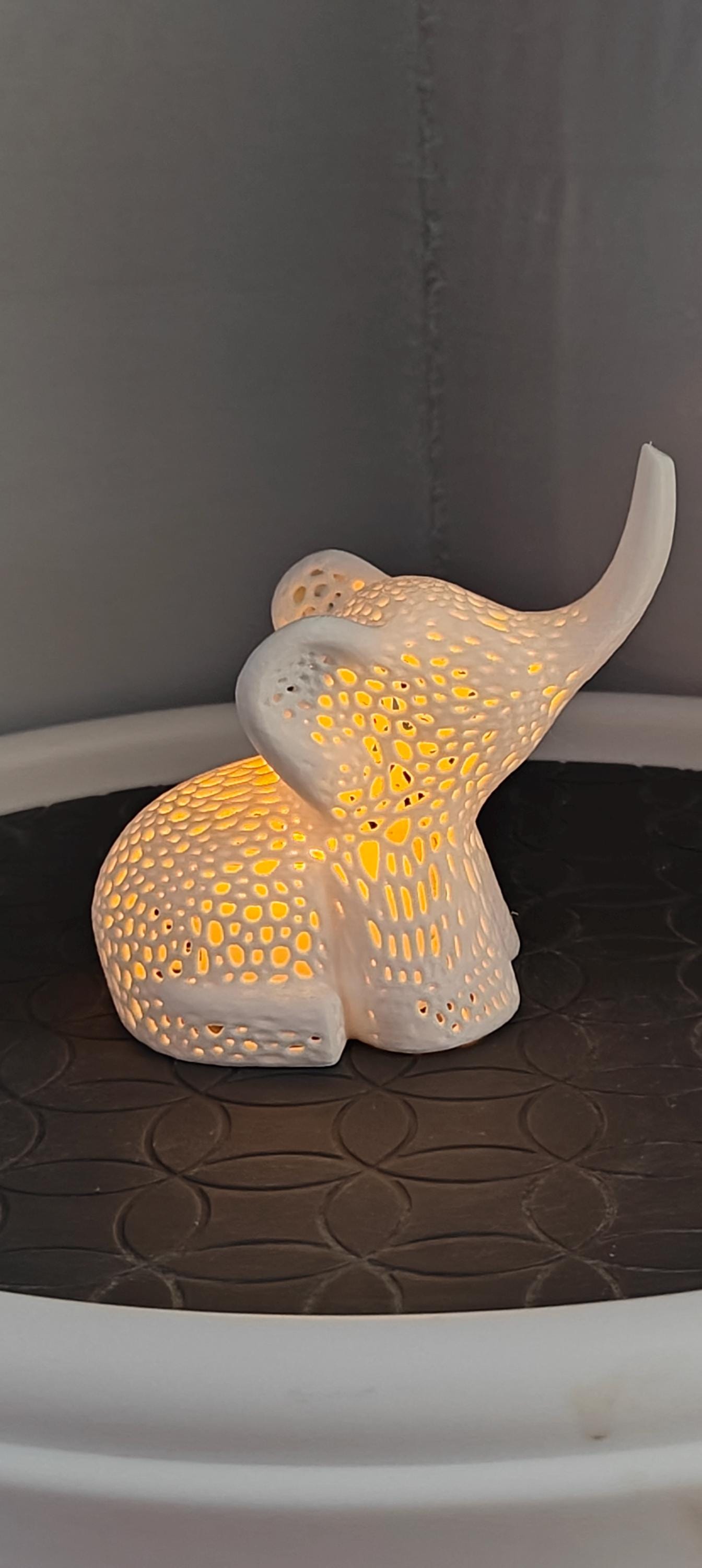 Tealight Snake Yin Yang, Owl & Elephant Tealight Decor