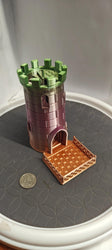 Fantasy Castle Dice Tower – 3D Printed, Multicolor Tower with Tray for DnD & Tabletop Games