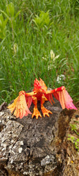 Phoenix Bird – Fire & Flame Poseable Fantasy Creature Toy Mythical Desk Decor or Collector Gift
