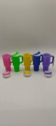 Handmade Tumbler ChapStick Keychains - 5 Vibrant Designs Set