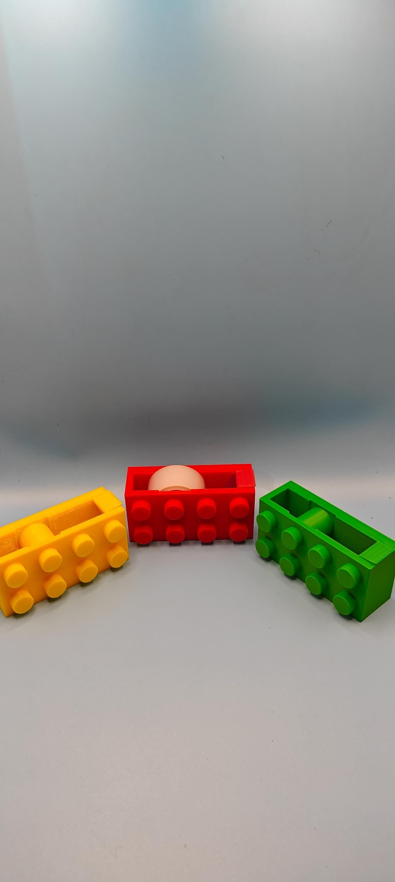 Lego Style Tape Dispenser – Snap-Together PETG Desk Organizer, Fun & Colorful Gift for Crafters and Kids