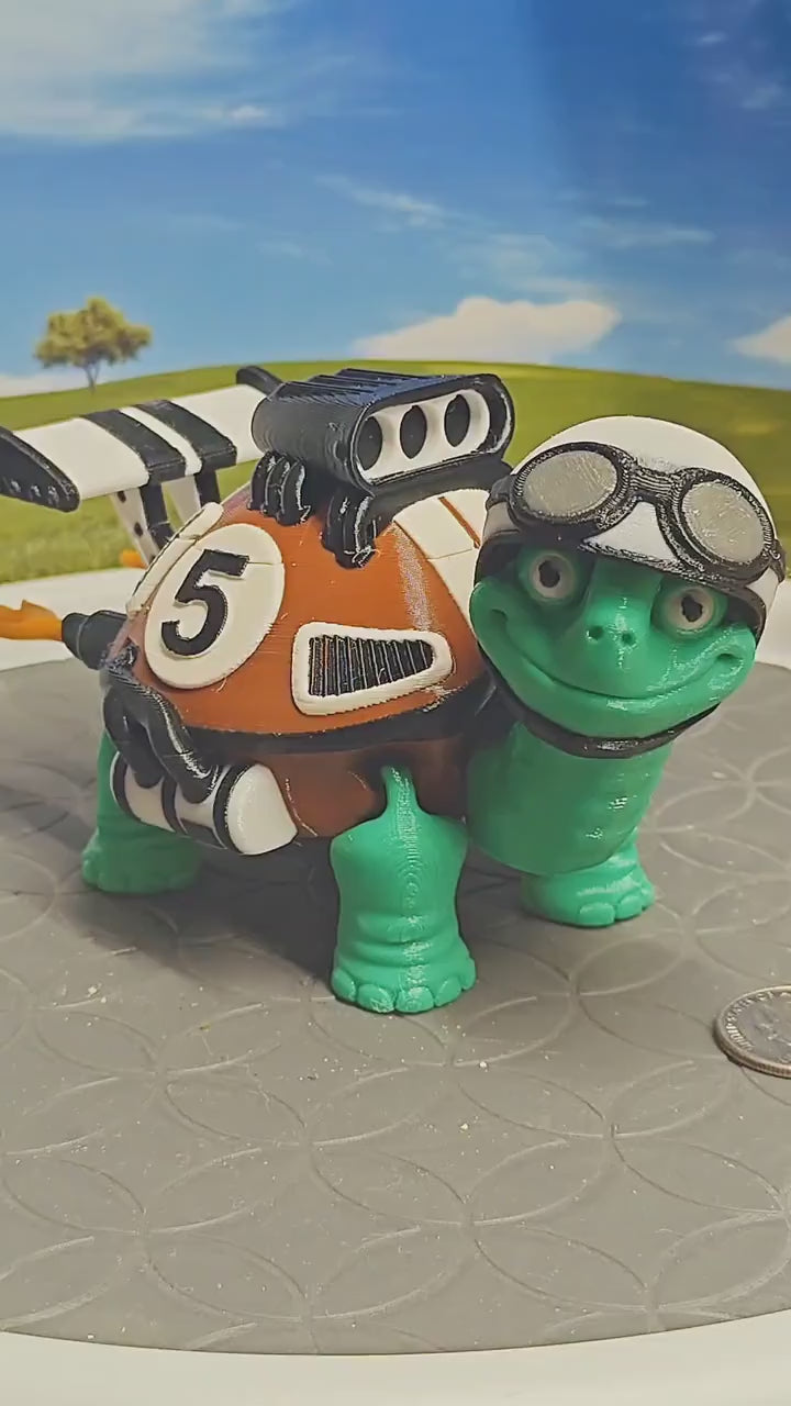 Racing Tortoise Toy Turtle with Removable Shell Storage